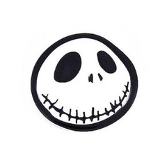 Nightmare Before Christmas Skellington Jack Head Black White Enamel Belt Buckle