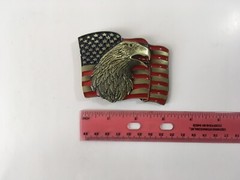 American Flag Belt Buckle with Bald Eagle Belt Buckles USA Mens Belt Buckles