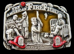 The American Fire Fighter FD Fire Dept. Fireman Fire Fighter Belt Buckle