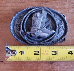 Buckles of America Masterpiece Collection Boots Lasso Rope Spur Oval Belt Buckle