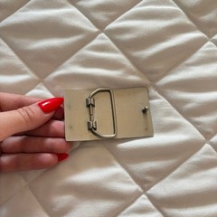 Vintage USA Silver Tone Rectangular Belt Buckle Western Patriotic 90s Country