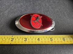 Milwaukee Road Red Railroad Metal Belt Buckle