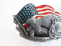 Security Guard Real American Hero Metal Belt Buckle Enameled
