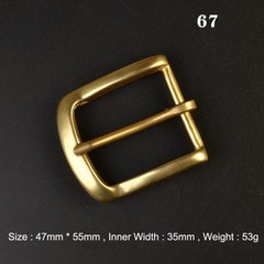 35mm Pin Single Prong Clip Buckle for Men Leather Belt Replacement Retro Brass
