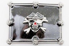 NEW Men Women Fashion Belt Buckle Silver Skull Black Pirate Gothic Square Shape