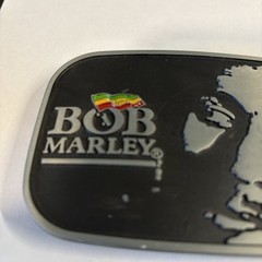 Bob Marley Belt Buckle 3&Prime; x 4.5&Prime; Jamaica Flag Image Reggae Music Collectible