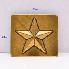 Heavy Sturdy Western Cowboy Rodeo Star Brass Leather Belt Buckle Fit 41mm Strap