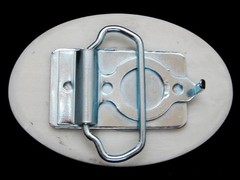 NF09150 *NOS* REALLY NICE **MINNESOTA (DEER)** WHITE MARBLE STONE ART BUCKLE