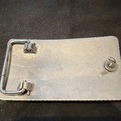 Engraved American Flag Silver Tone Metal Western Rectangular Buckle Fits 1.5&Prime;