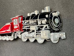 Steam Engine Train Locomotive Rail Road Collectors Vintage 1980 Belt Buckle