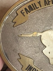 4.SILVERADO Sterling 925 Brass FAMILY AFFAIR POLO INVITATIONAL Belt Buckle 4&Prime;x3&Prime;