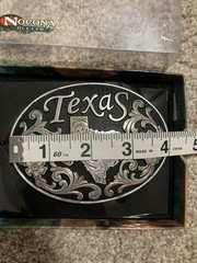 NOCONA Western Oval Belt Buckle TEXAS Floral 37674 Crumrine Rodeo New NWT