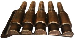 Ammo Bullet Belt Buckle Antique Brass Copper Shooting Rifle Ammunition