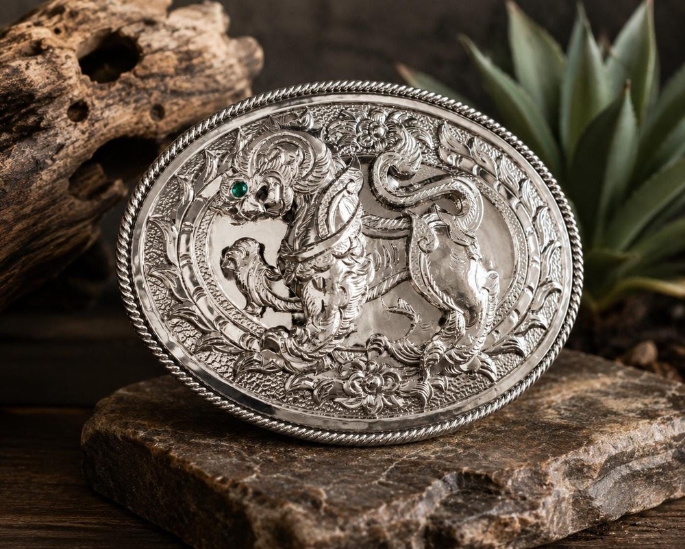 Vintage Western Horse Head Belt Buckle Silver Tone Cowboy Rodeo Equestrian