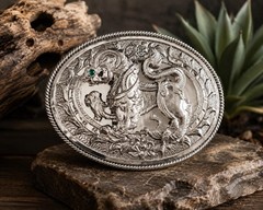 Vintage Western Horse Head Belt Buckle Silver Tone Cowboy Rodeo Equestrian