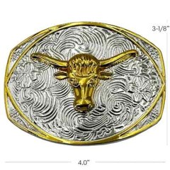 Oversize BIG BULL HEAD Belt Buckle Silver GOLD Western Cowboy Large ov39