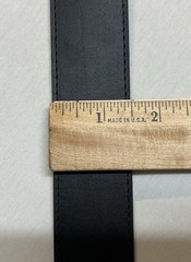 Patriotic Buckle & Black Bonded Leather Belt Sz 44 God Bless America Eagle Flag