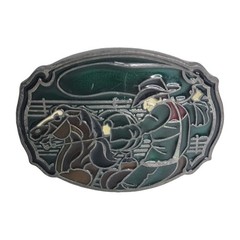 Vintage Arroyo Grande Belt Buckle Mens One Size Cowboy Horse Western Multicolor