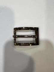 Solid Brass Polished Nickel Belt Buckle Made in Italy Fits 0.79&Prime; Belt Strap