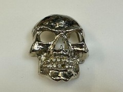 Skull Head with Rhinestone Teeth Halloween Gothic Punk Belt Buckle by Rock Rebel