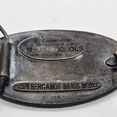 Vintage 1974 Wild Turkey Bergamot Brass Works Austin Nichols Bourbon Belt Buckle