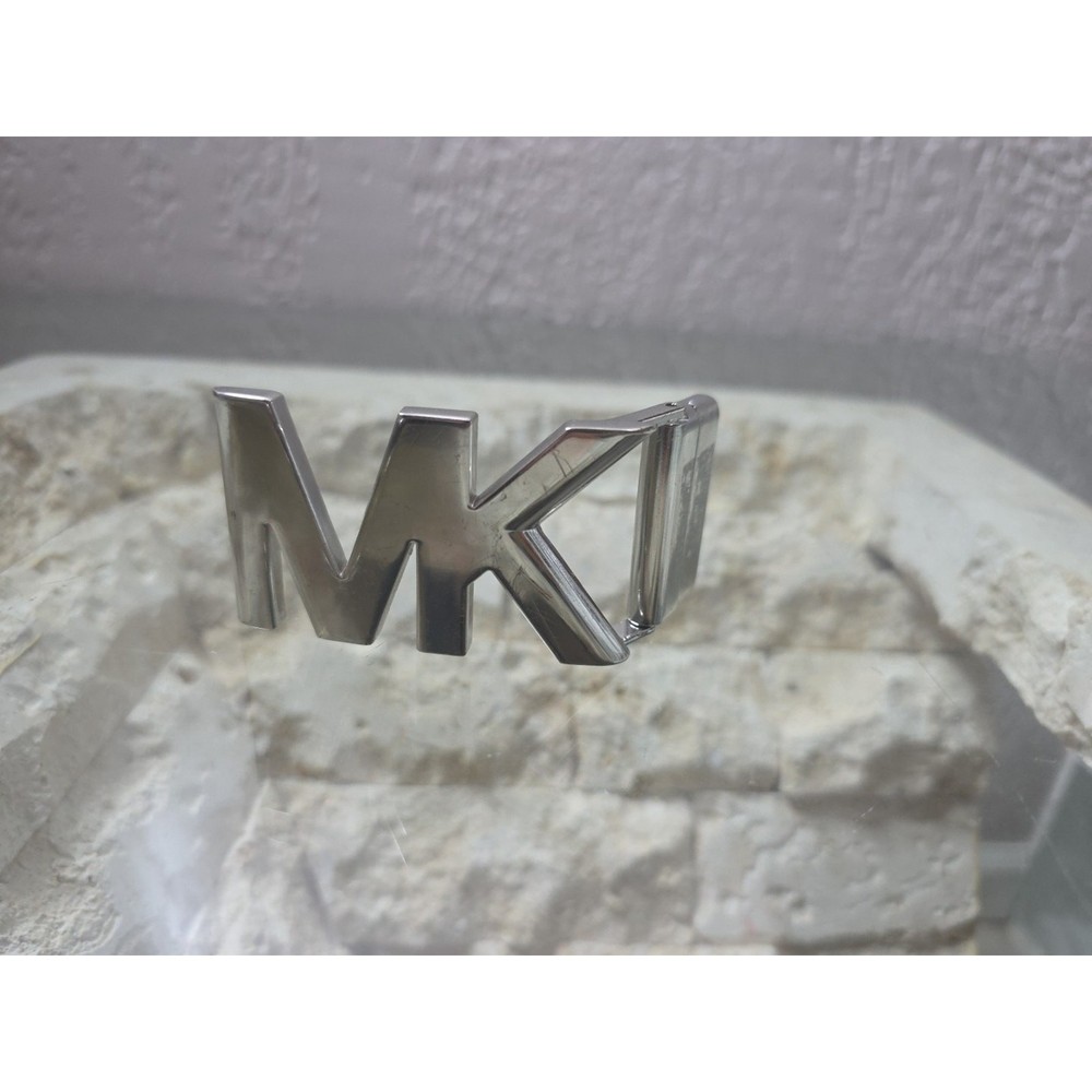 MICHAEL KORS Silver Platinum Color BELT BUCKLE – Chrome Glossy Shiny Designy