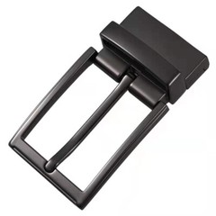 Reversible Belt Buckle Replacement Pin Buckle Rectangular Silver Gold Black 1PC