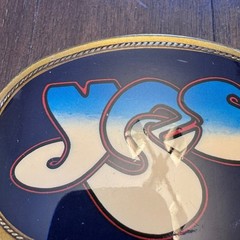 Vintage YES Band Logo Belt Buckle 1977 Pacifica Mfg Brass Tone Oval