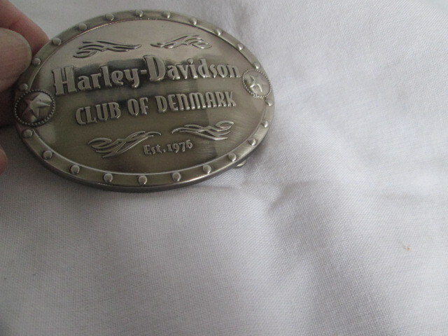 Rare New Vintage Harley Davidson Buckle Club of Denmark Est 1976