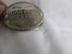 Rare New Vintage Harley Davidson Buckle Club of Denmark Est 1976