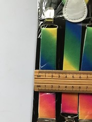 Men Lady Girl Boy retro Rainbow Colorful Multi color Party Brace Suspender belt