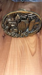 1982 The Great American Buckle Farm Tractor Cornucopia Belt Buckle H1028
