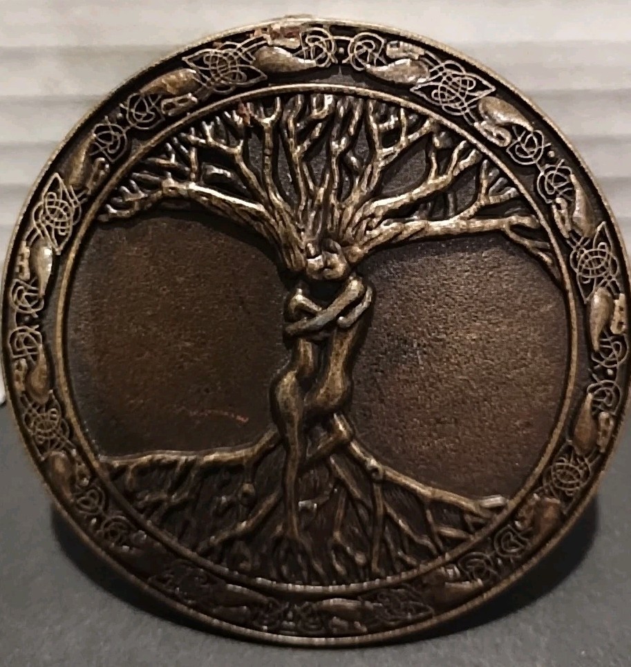 Motorcycle Belt Buckle Tree Of Life Marriage USA Christian Metal Collector