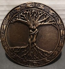 Motorcycle Belt Buckle Tree Of Life Marriage USA Christian Metal Collector