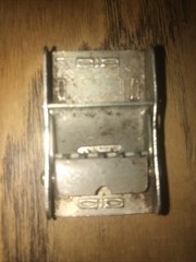 Vintage American Eagle Flag Red White & Blue Buckle Estate Find 2” By 1“