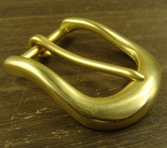 Solid Brass Single Tongue Pin Hippie Belt Buckles for 38mm width belt XH048