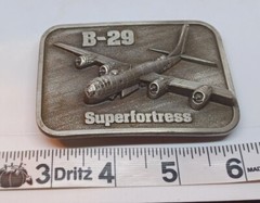 Vintage B-29 Superfortress Plane Bomber War Fight Military Airplane Belt Buckle