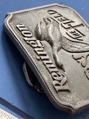 Remington Since 1816 – « Canada Goose » Belt Buckle by Sid Bell Pewter Circa 1980