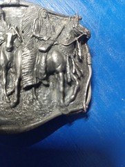 1984 Bergamot K-150 Indians Native Horseback Western Equestrian Belt Buckle USA