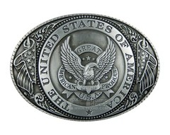 Men&rsquo;s United States of America Seal Belt Buckle USA American Pride Fit 1.5&Prime; Belt