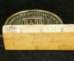 Vintage 1992 Bass Anglers Sportsman Society 25 Anniversary Belt Buckle Outdoors