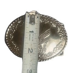 USA American Bald Eagle Belt Buckle Only Silverplate Pewter Western Patriotic