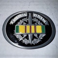 Vintage New Vietnam Veteran Belt Buckle Great American Buckle Co. 1996 Free Ship