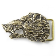 Belt buckle Wild boar head, Handmade hunter trophy wild boar