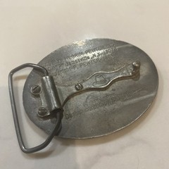 Vintage 1976 Pilgrim Pewter Inc. Sid Bell Design Oval Running Buck Belt Buckle