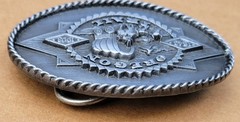Siskiyou Buckle Co. 150 Year Anniversary 1843 Oregon Trail 1993 Belt Buckle EUC