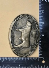 VINTAGE TONY LAMA CATTLE BREED SERIES FIRST EDITION SOLID BRASS BELT BUCKLE