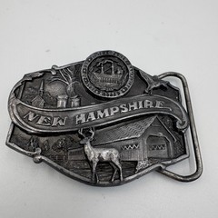 Vintage 1986 Siskiyou New Hampshire State Seal Belt Buckle S-55 Made in USA