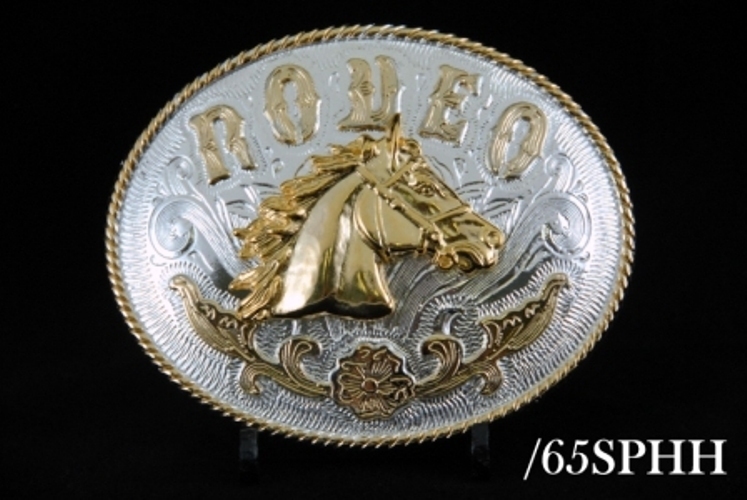 Western Design Cowboy Horse 2 Tones Gold & Silver Color 65SPHH