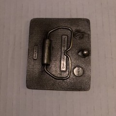 V1975 Bergamont Brass & Enamel Works Civil War Cannon Buckle F132 Made in USA